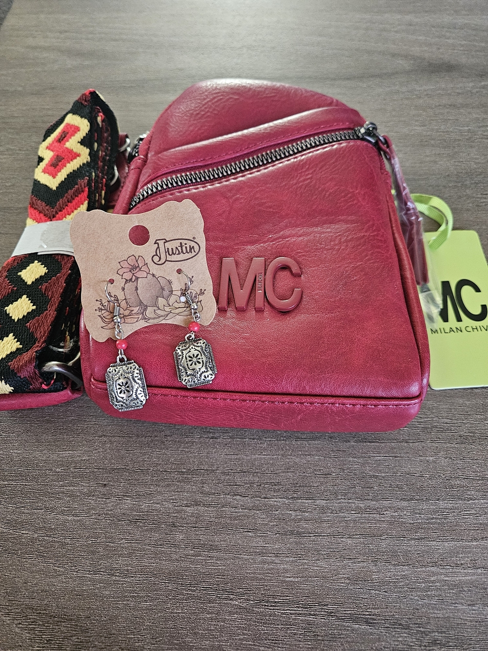 Milan Chiva red Sling bag/ Crossbody/ Chest bag/NWT